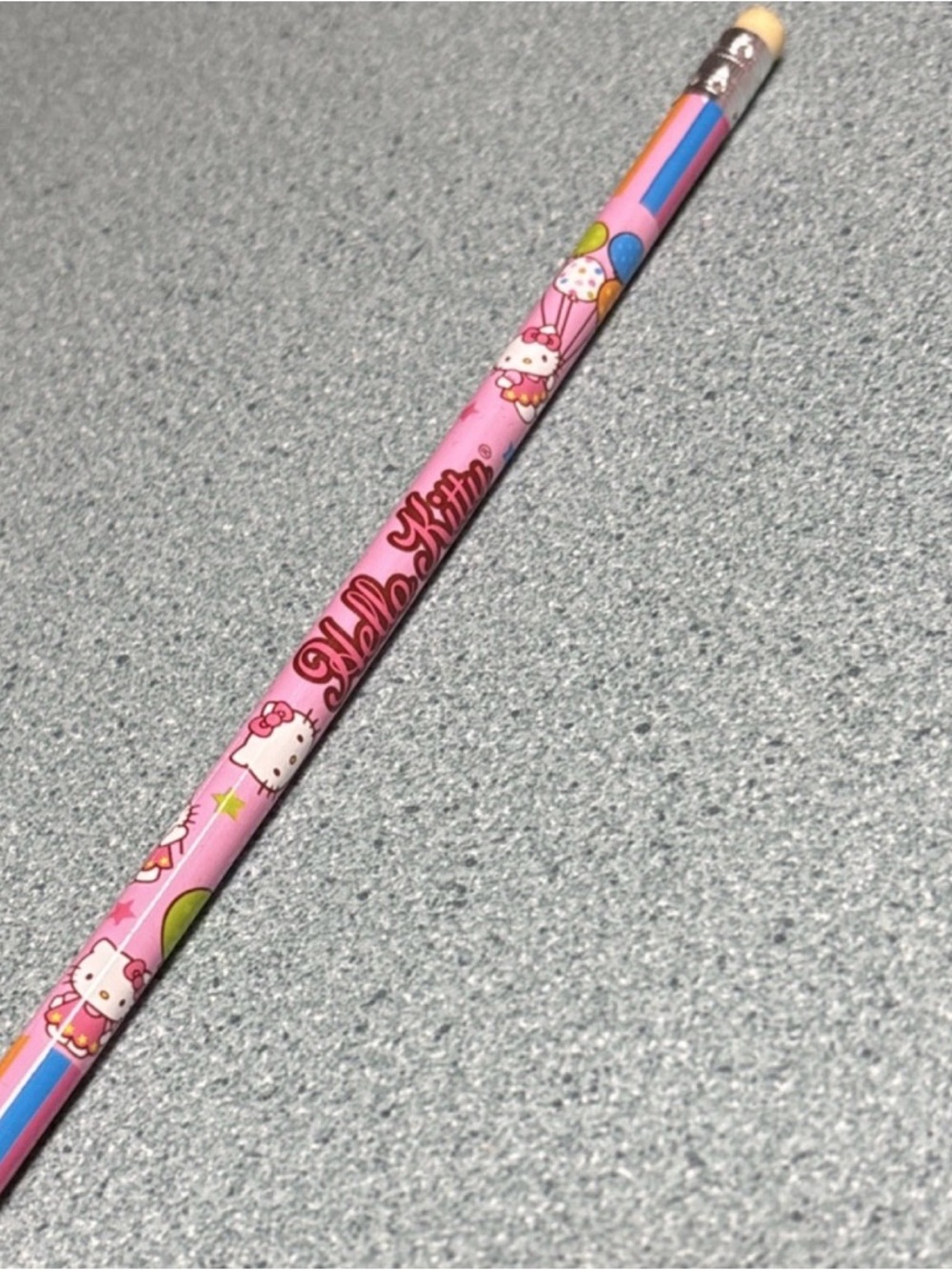 Vintage Hello Kitty Pink Balloon Graphic Pencil with Eraser